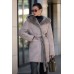 укороченная дублёнка с капюшоном