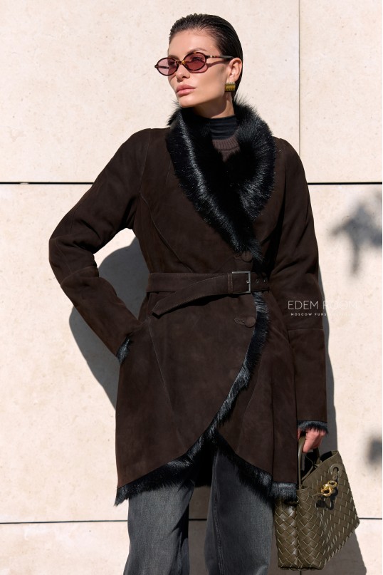 замшевая дублёнка на тоскане
