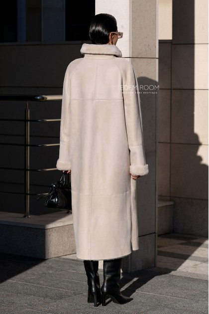 светлая дублёнка для женщин