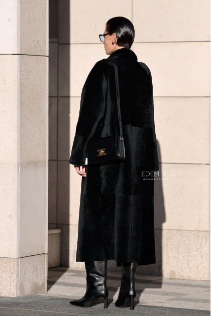 дублёнка халат под пояс