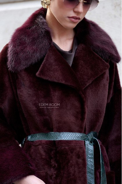 итальянская куртка - дублёнка из меха cortos