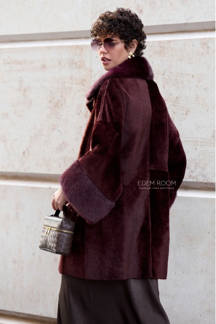 итальянская куртка - дублёнка из меха cortos