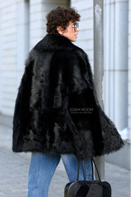 короткая шубка - дублёнка из тосканы