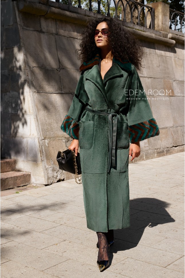 итальянское пальто - дублёнка из меха cortos итальянское пальто - дублёнка из меха cortos