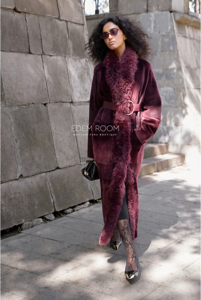 дублёнка женская из мерино Италия