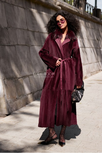 двухстороннее пальто - дублёнка из меха cortos двухстороннее пальто - дублёнка из меха cortos