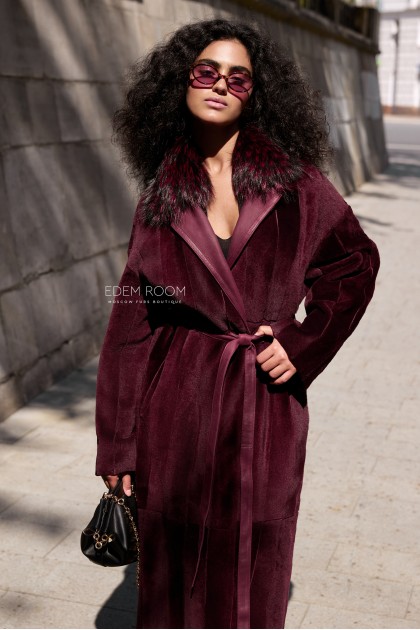 двухстороннее пальто - дублёнка из меха cortos двухстороннее пальто - дублёнка из меха cortos