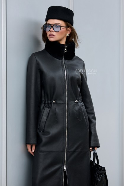 женская дублёнка из кожи силка