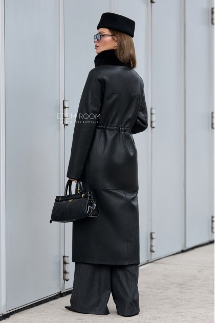 женская дублёнка из кожи силка