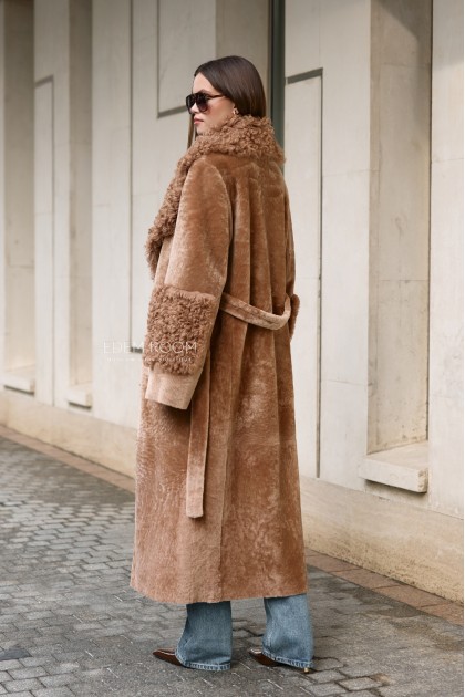 дублёнка женская под пояс