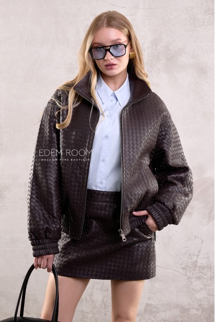 кожаная куртка в стиле бренда Bottega Veneta кожаная куртка в стиле бренда Bottega Veneta