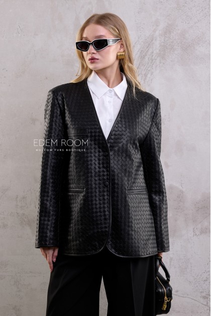 пиджак из натуральной кожи  Bottega Veneta пиджак из натуральной кожи  Bottega Veneta