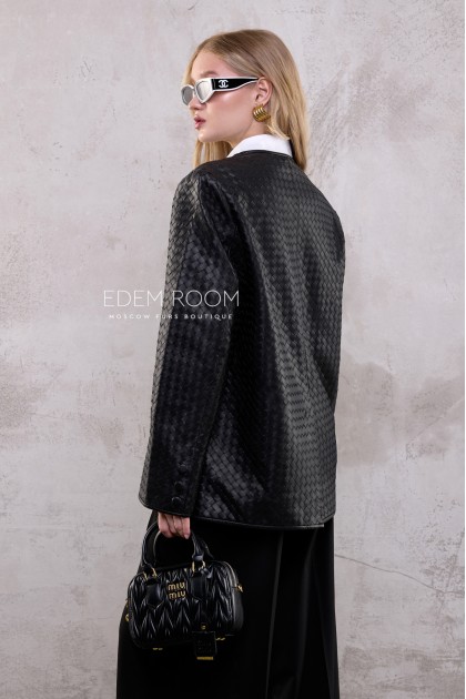 пиджак из натуральной кожи  Bottega Veneta пиджак из натуральной кожи  Bottega Veneta