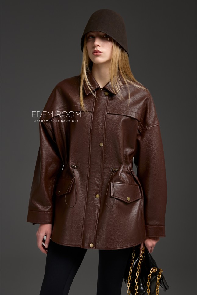 кожаная куртка - парка кожаная куртка - парка