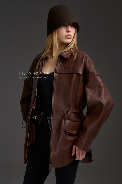 кожаная куртка - парка