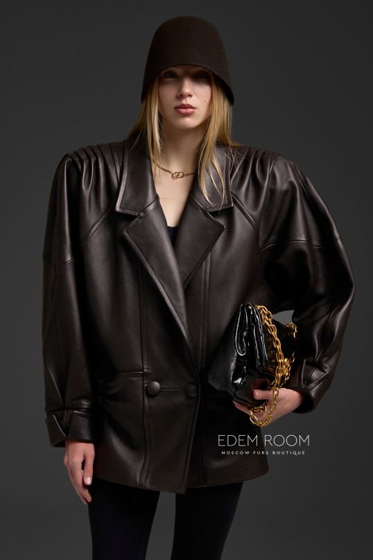 кожаная куртка- пиджак