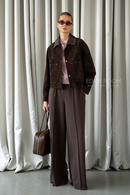 короткая замшевая куртка в стиле Prada короткая замшевая куртка в стиле Prada