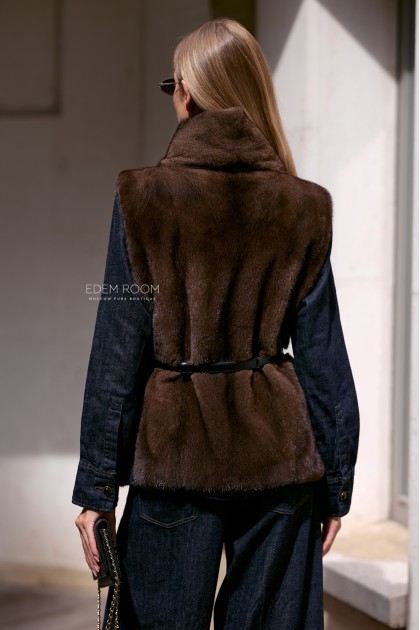 манишка из меха норки