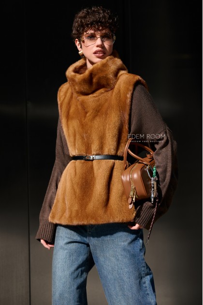 манишка из меха норки