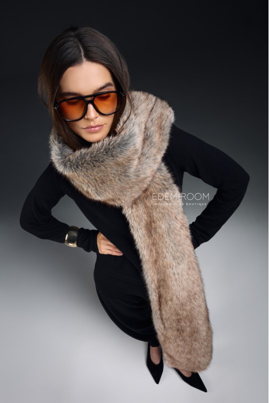 шарф из эко енота