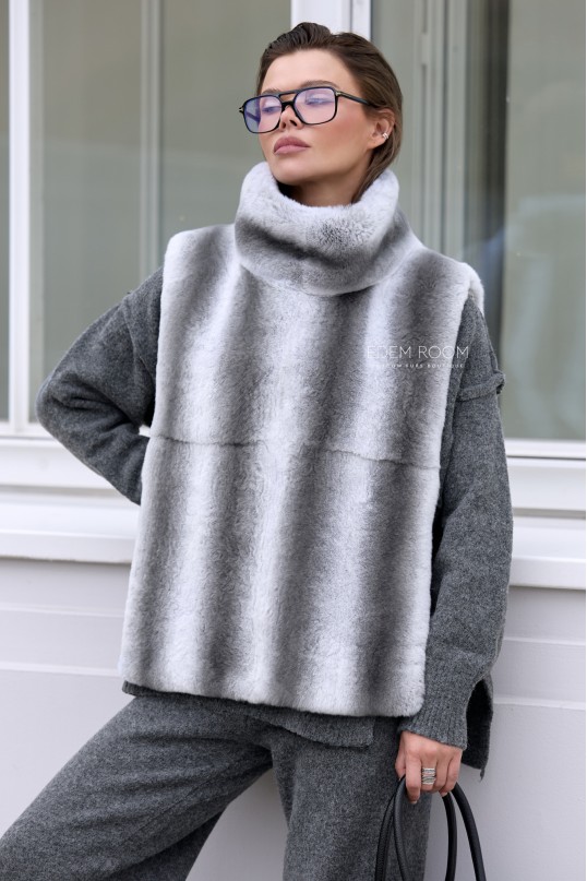 манишка из меха рекса