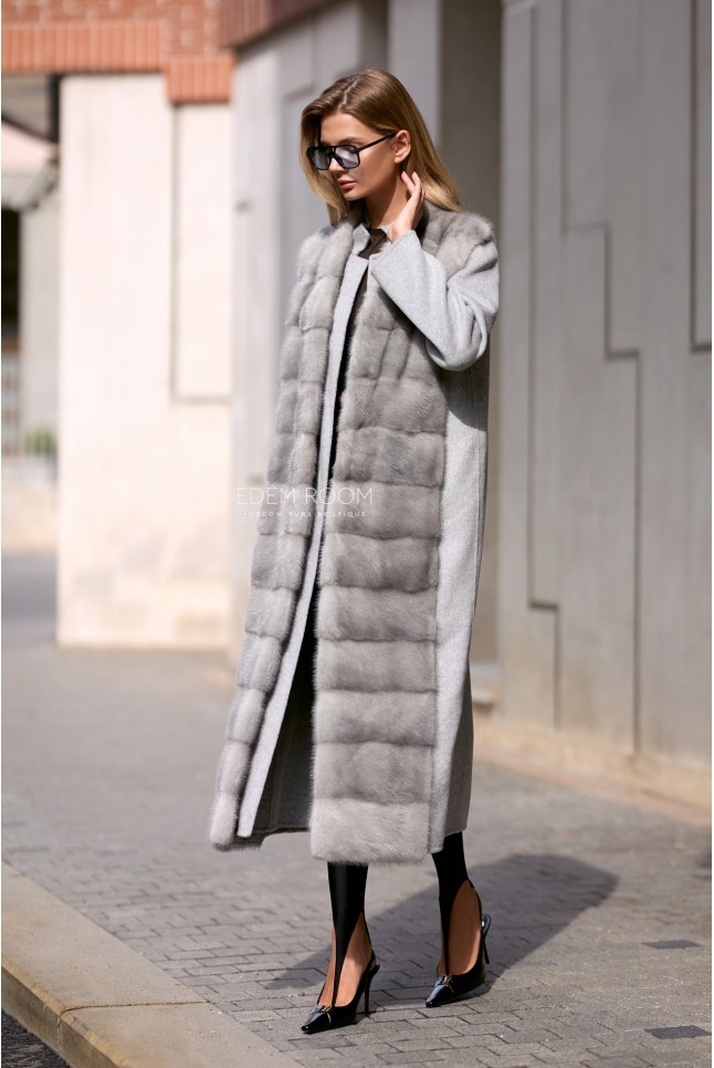 пальто - жилетка из меха норки