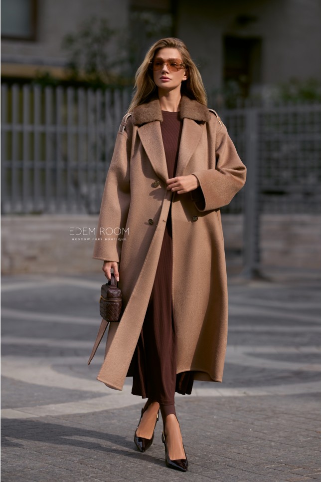 осеннее пальто с норковым воротником осеннее пальто с норковым воротником