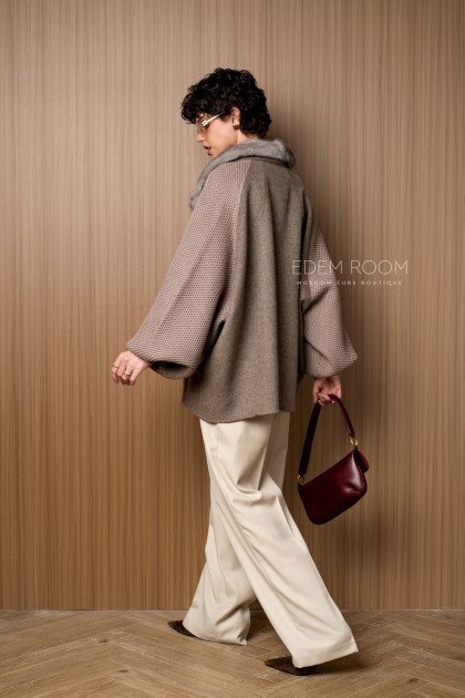 демисезонная куртка с мехом норки