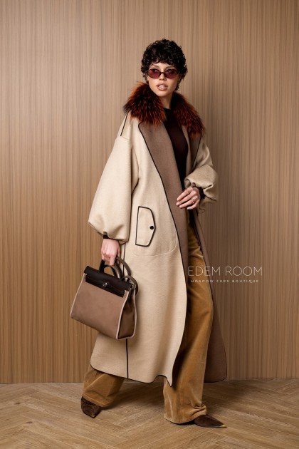 Итальянское пальто с мехом