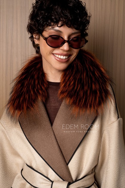 Итальянское пальто с мехом