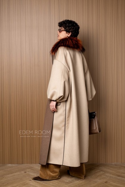 Итальянское пальто с мехом