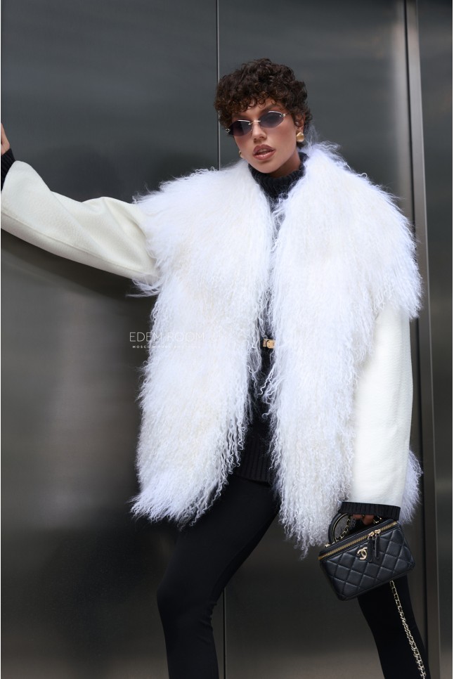 кашемировое пальто Loro Piano с мехом ламы