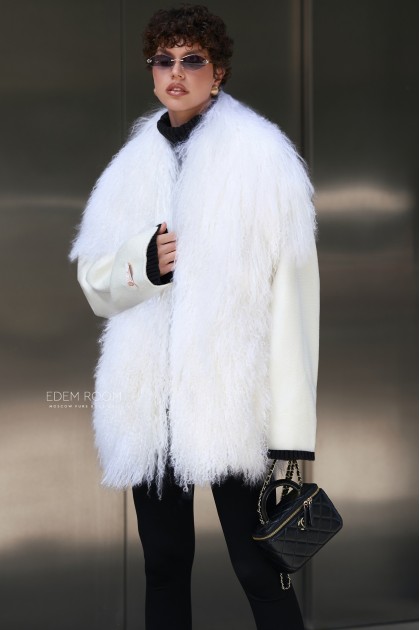 кашемировое пальто Loro Piano с мехом ламы