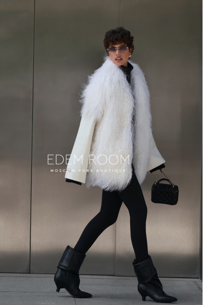 кашемировое пальто Loro Piano с мехом ламы