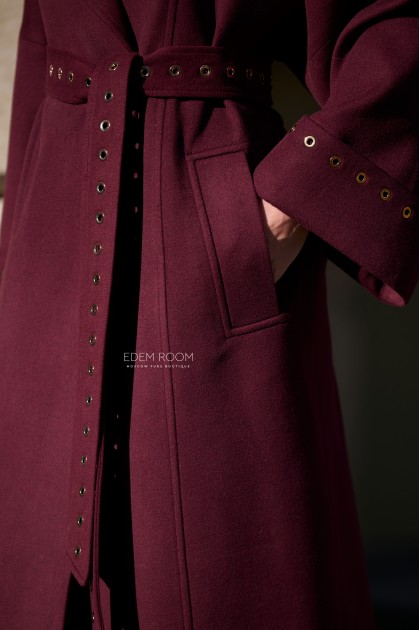 длинное пальто с мехом