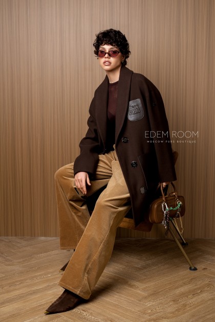 пальто под пояс от Donna Bacconi