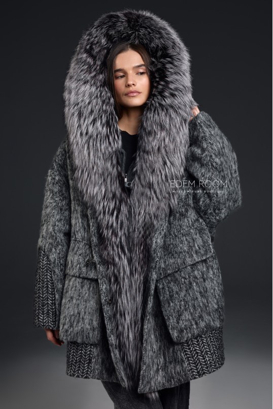 зимняя куртка - пальто с мехом