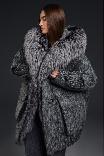 зимняя куртка - пальто с мехом