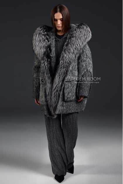 зимняя куртка - пальто с мехом