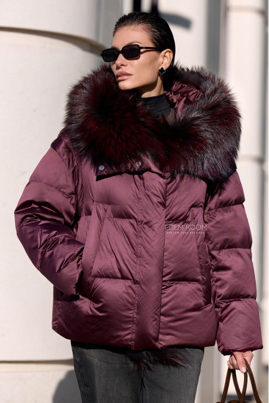 пуховая куртка - жилетка с мехом пуховая куртка - жилетка с мехом