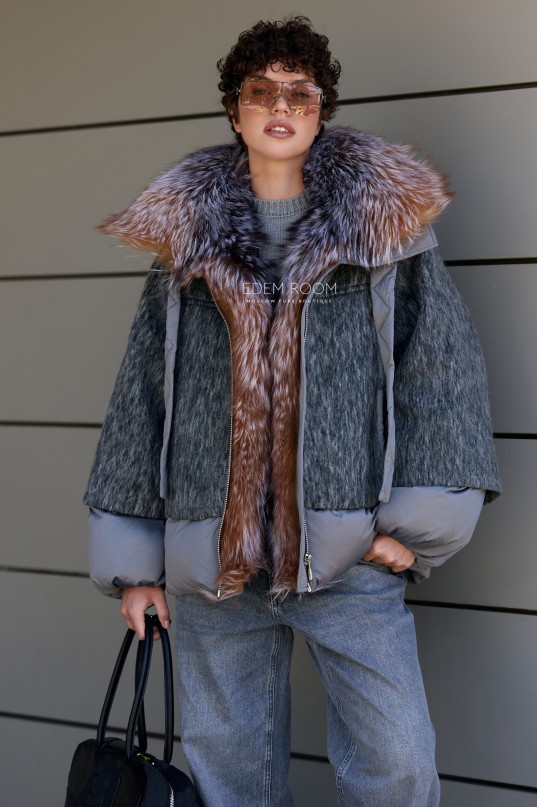 женская куртка - пуховик с мехом женская куртка - пуховик с мехом