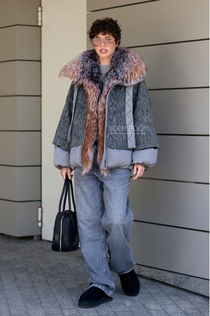 женская куртка - пуховик с мехом женская куртка - пуховик с мехом