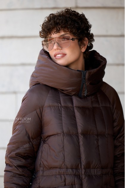 дутый пуховик без меха