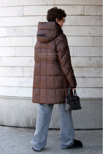 дутый пуховик без меха