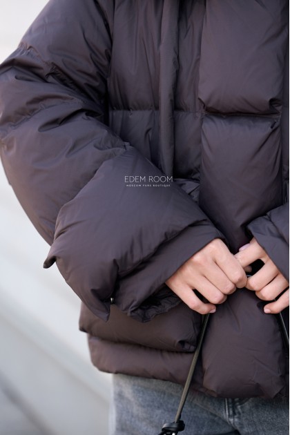 женский пуховик с мехом