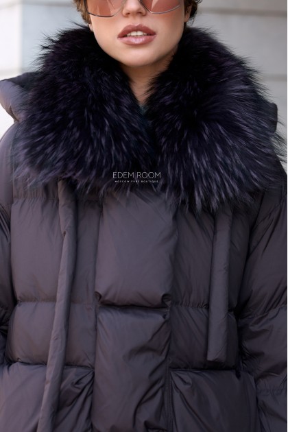 женский пуховик с мехом