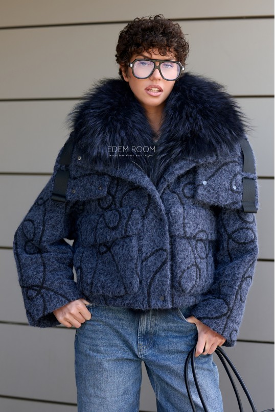 укороченный пуховик с мехом укороченный пуховик с мехом