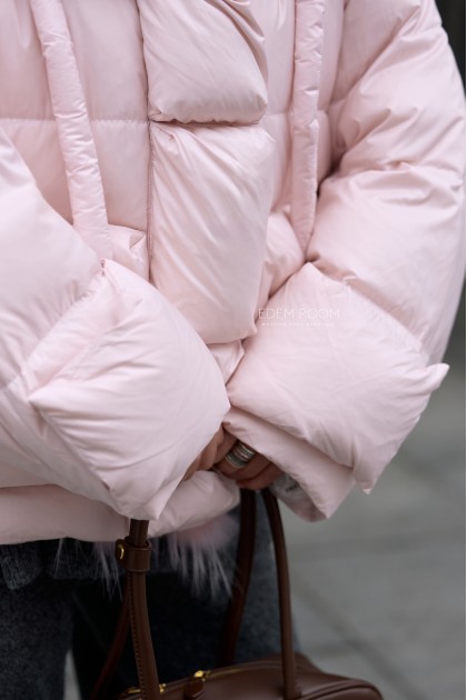 молодёжная куртка - пуховик с мехом