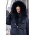 зимнее пуховое пальто с мехом