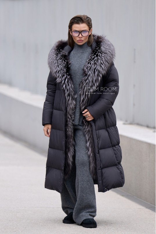 облегчённое пуховое пальто мехом облегчённое пуховое пальто мехом